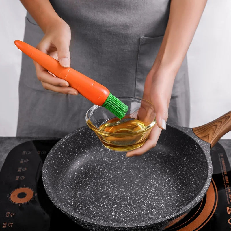 Pincel para Repostería de Silicona con Forma de Zanahoria Resistente al Calor