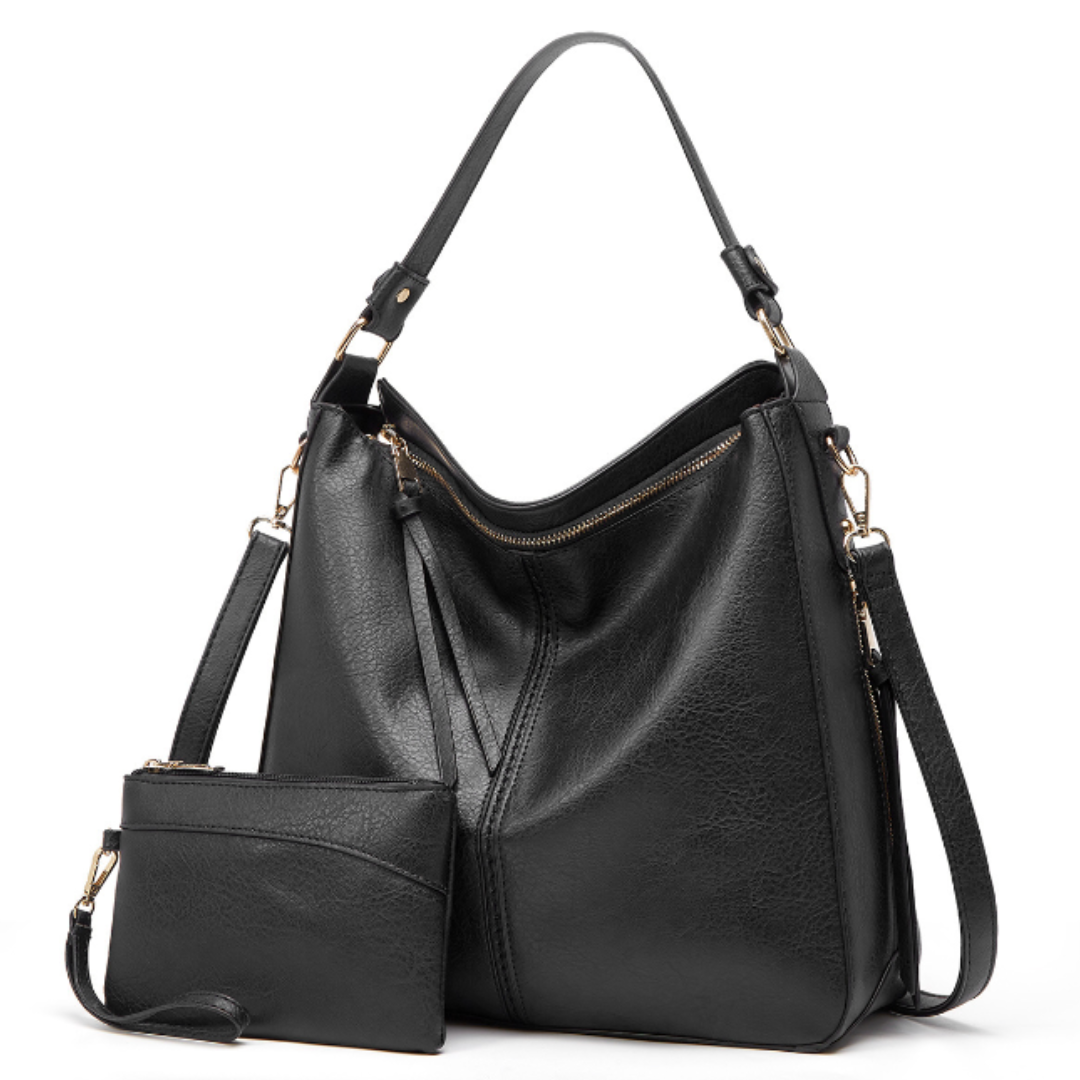 Bolso de Cuero Portátil Harmony™ con Monedero Retro