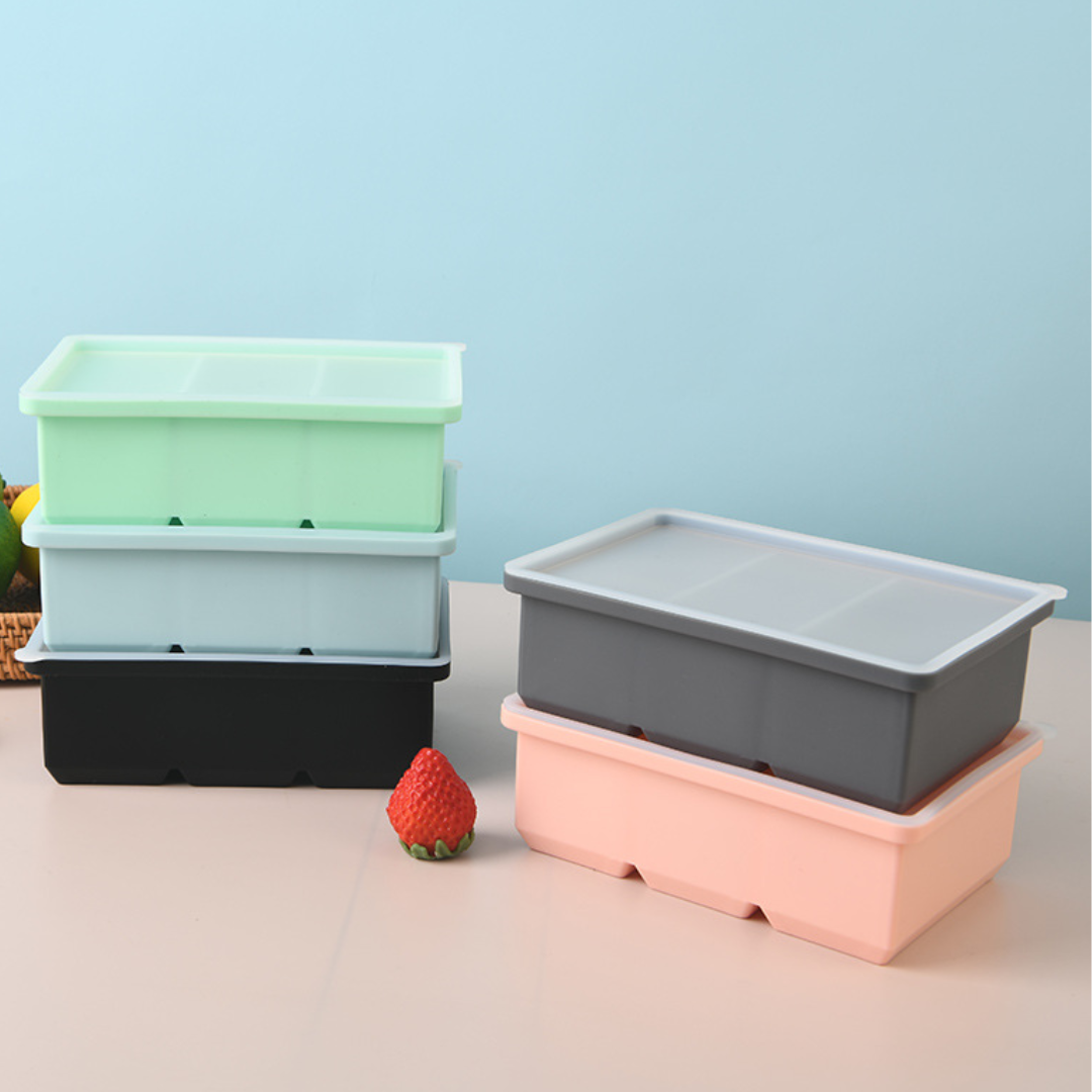 FrostPro - Pack de 2 Recipientes de Silicona para Congelar y Conservar Alimentos