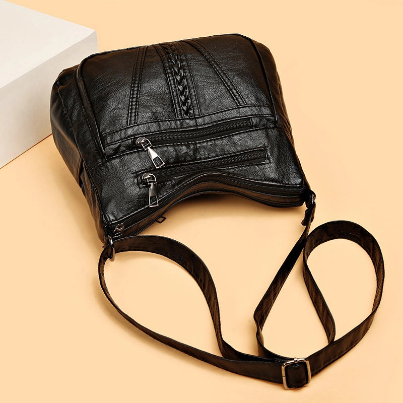 Bolso de Hombro de Cuero Amara™ con Diseño Trenzado para Mujeres Sofisticadas
