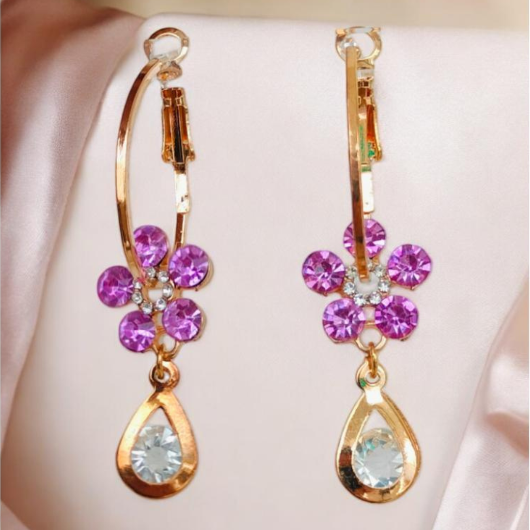 Pendientes Crystal Diamond de Acero Inoxidable