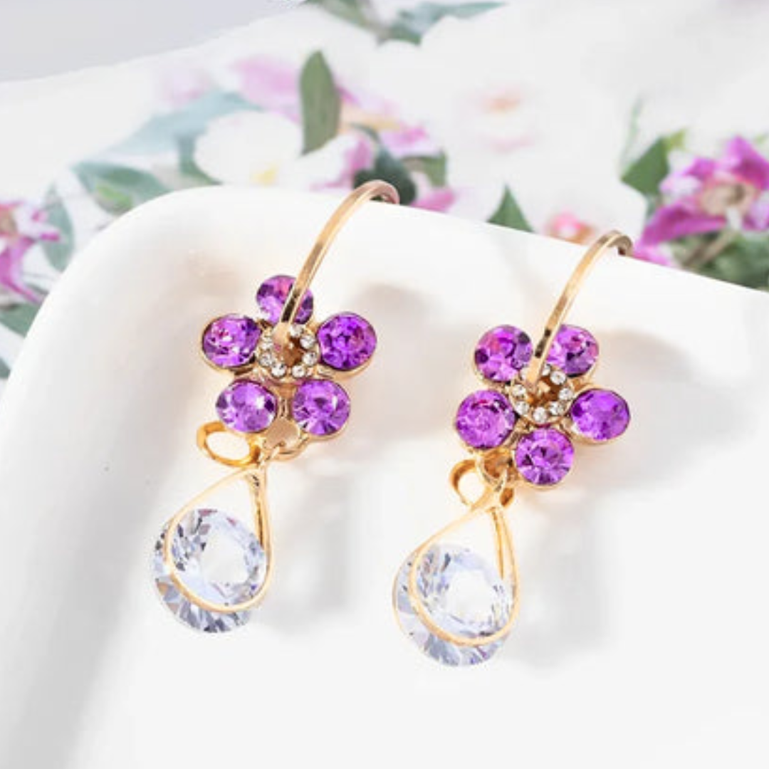 Pendientes Crystal Diamond de Acero Inoxidable