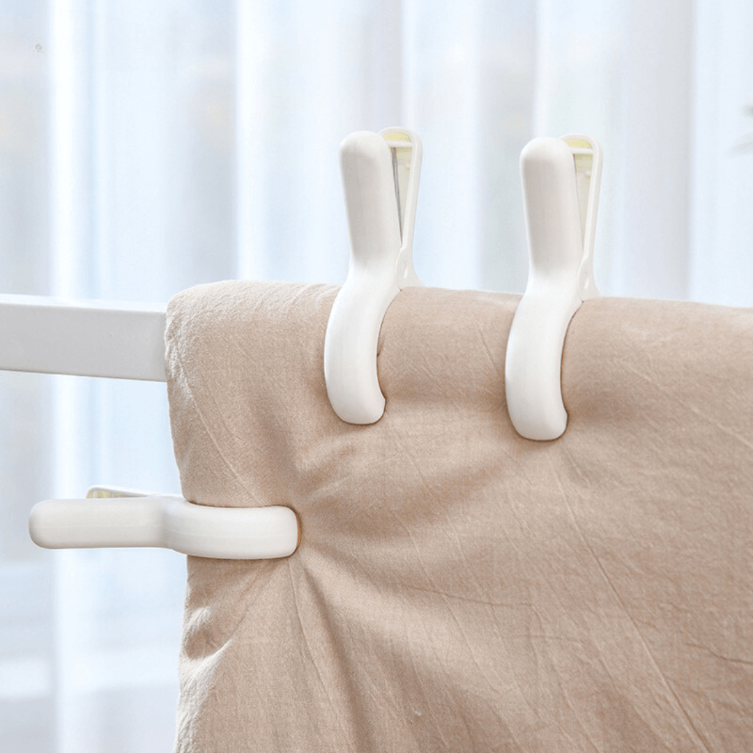 GripMax™ - Set de 6 Pinzas Jumbo Extra Fuertes para Ropa y Toallas para Uso en Exteriores