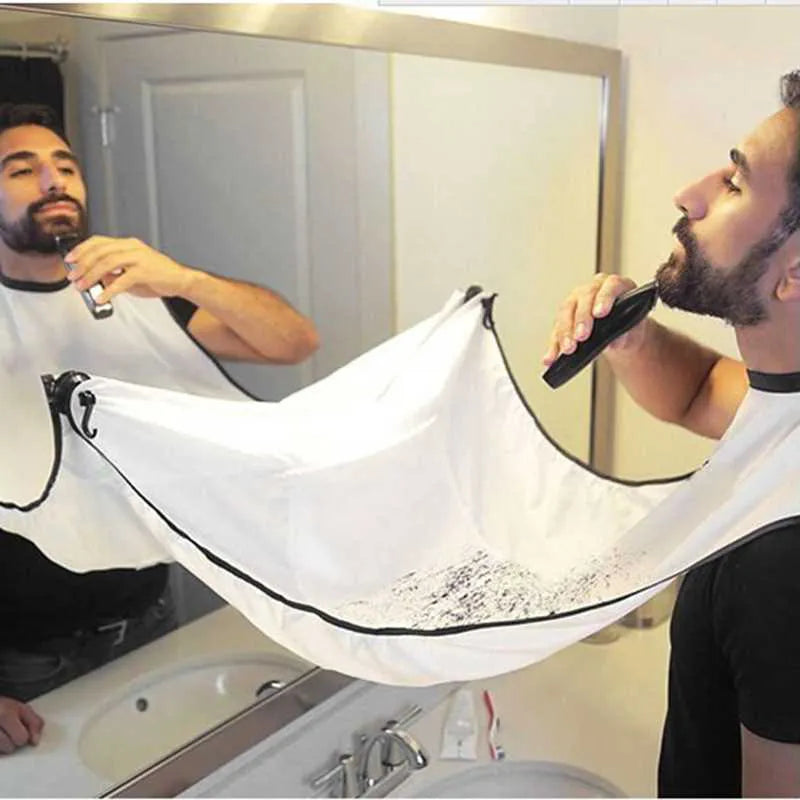 BeardBib - Delantal para Barba con Ventosas para un Aseo Libre y un Baño Limpio