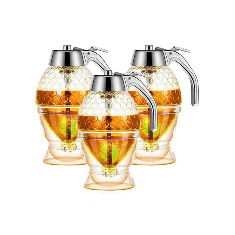 HoneyEase - Tarro de Miel con Dispensador y Base