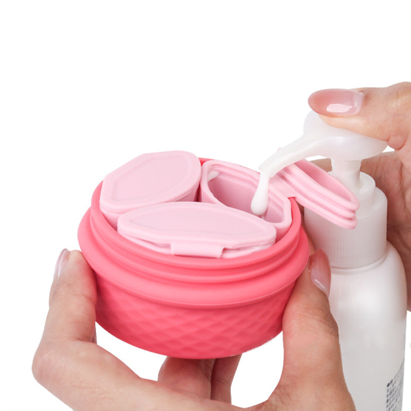 GlowContainer - Contenedor Múltiple de Silicona para Productos de Belleza y Cosméticos