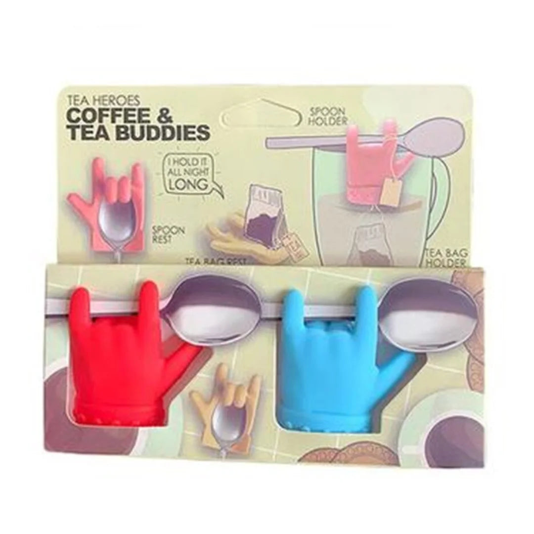 Soporte para cuchara de té con forma de Rock and Roll