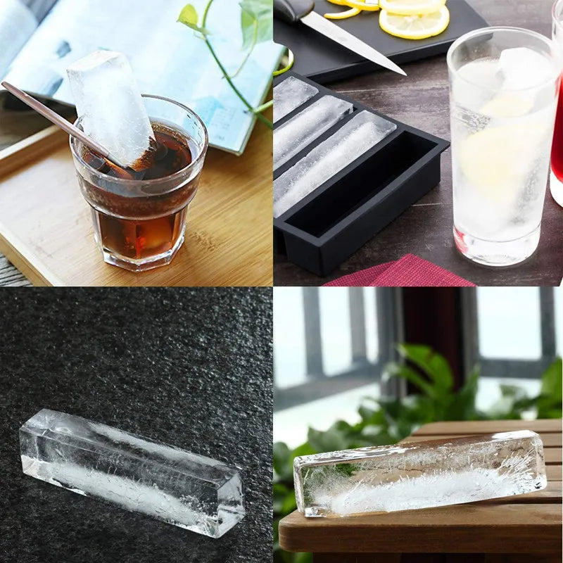 Bandeja reutilizable larga para cubitos de hielo