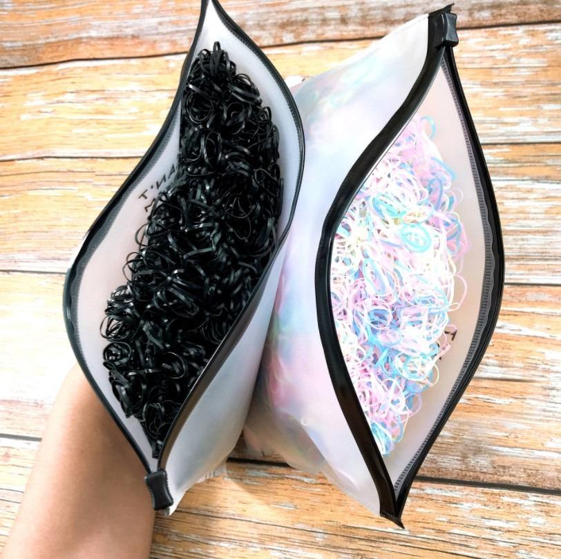 mononoperu,Set de 2000 Ligas Colettes de Goma con Estuche Pastel,Monono,.