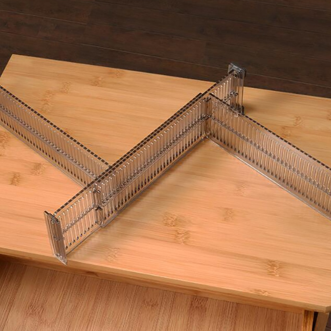 Pack de 6 Cajas y 2 Separadores Retráctil para Organizar Cajones