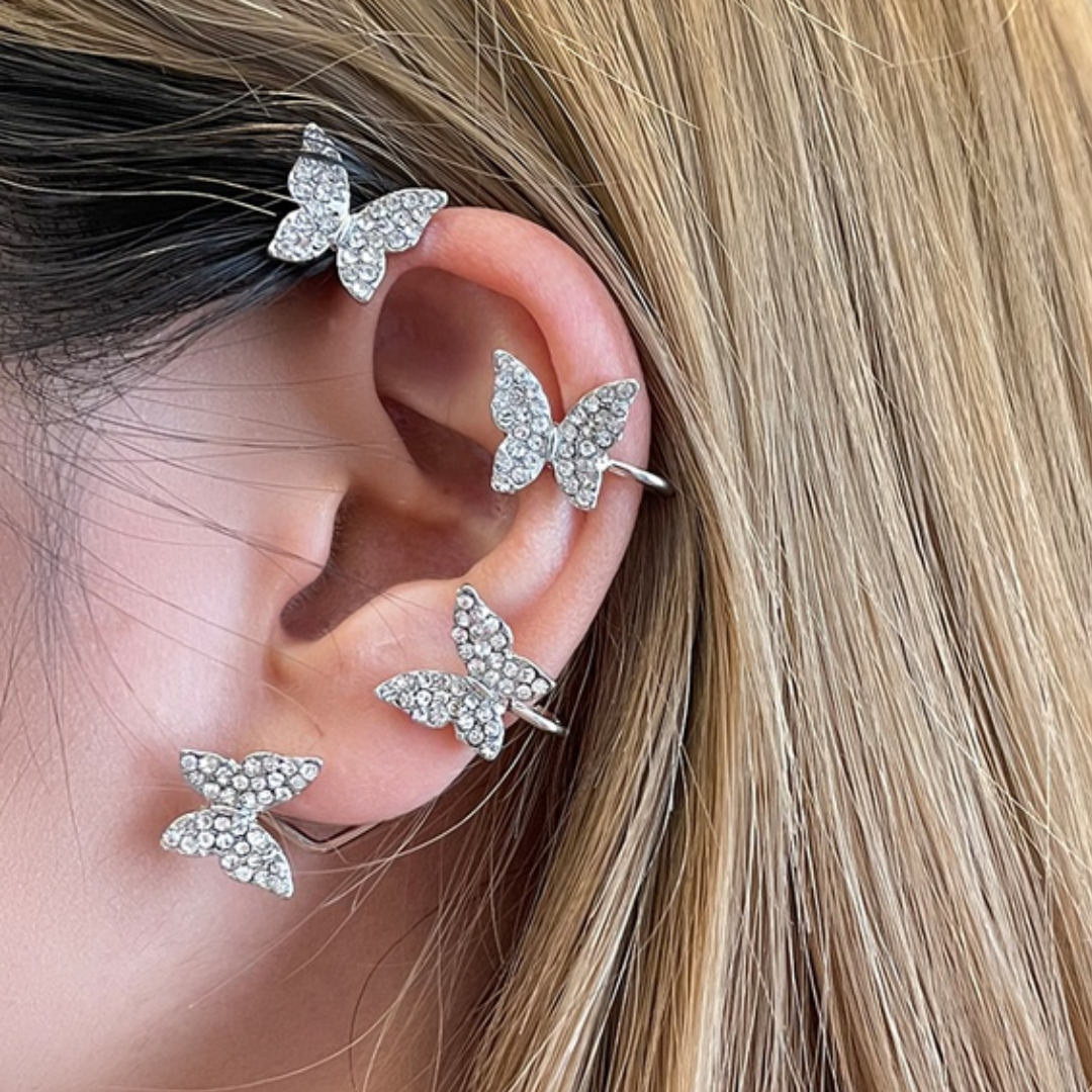 Aretes Ear Cuff Butterfly™ (Un par)