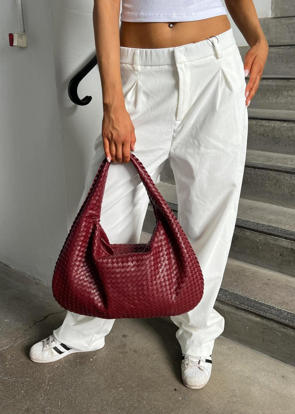 Bolso Trenzado Hobo™ de Cuero para Mujer de Alta Moda