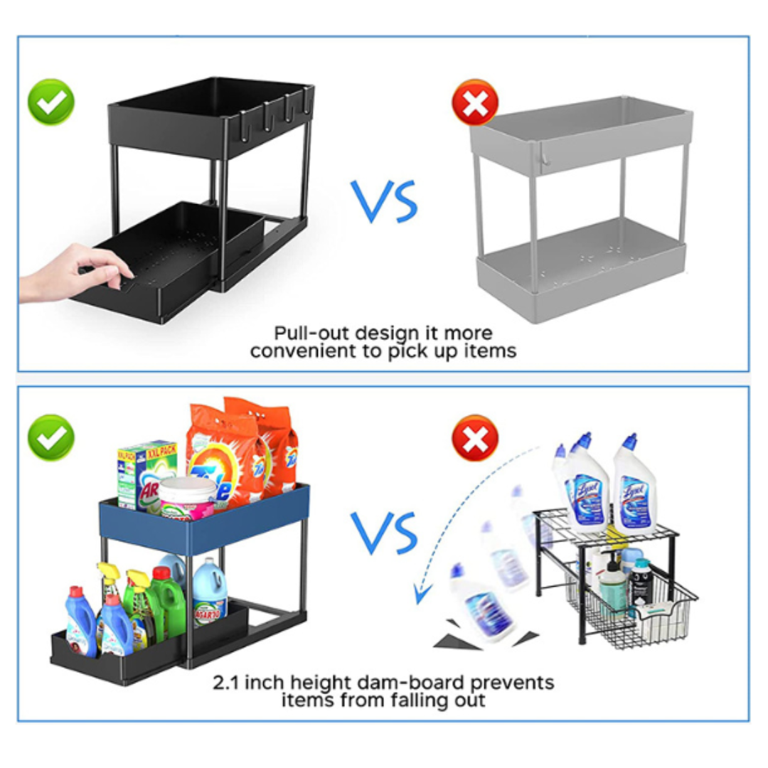 Estante de 2 Niveles para Almacenamiento de Gran Capacidad