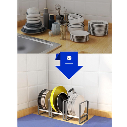 PlatePro - Estante Espacioso de almacenamiento para Vajilla platos Disk Holder