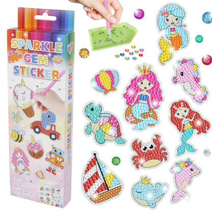 Sparkle Gem Stickers - Kit de Diamantes para Stickers para Niños