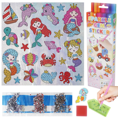 Sparkle Gem Stickers - Kit de Diamantes para Stickers para Niños