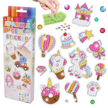 Sparkle Gem Stickers - Kit de Diamantes para Stickers para Niños