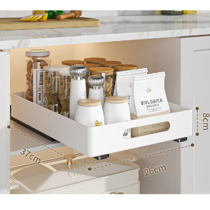 SlideEase™ - Estante Organizador Deslizable para Almacenamiento de Platos y Vajilla en Cocina