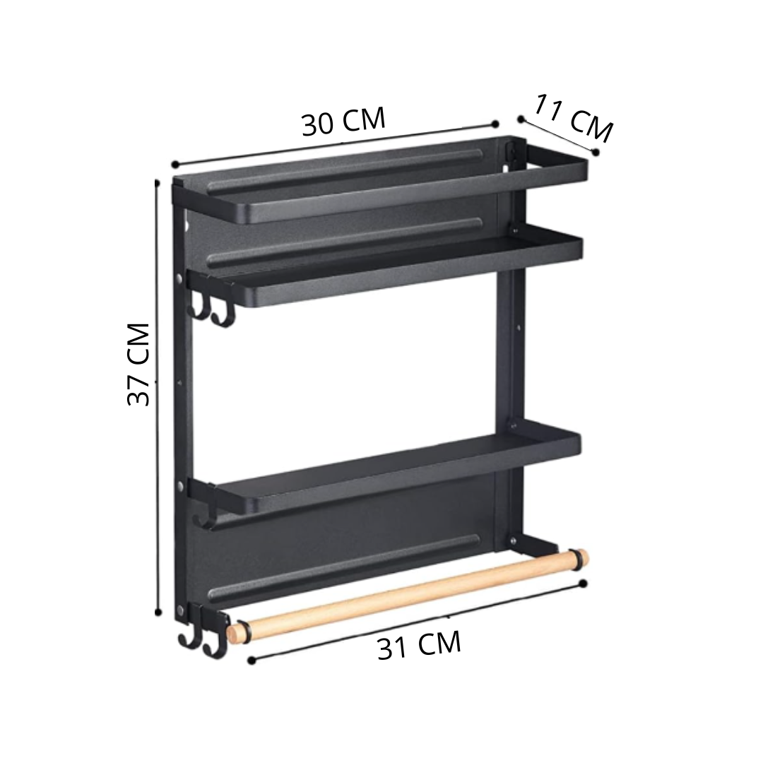 MagRack™ - Estante Magnético para Refrigerador con Estantería y Soporte para Toallas