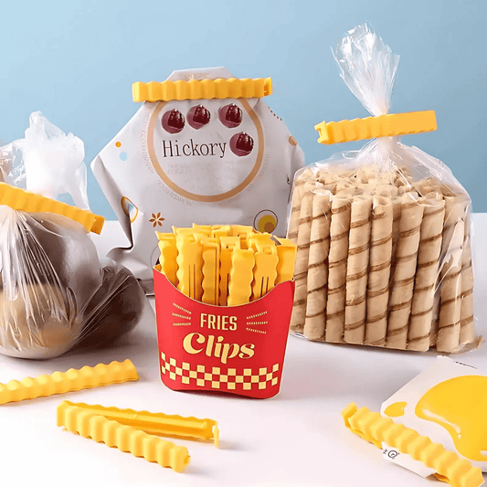 FriesClips™ - Set de 12 Clips Magnéticos en forma de Papas Fritas para Sellado de Bolas de Alimentos