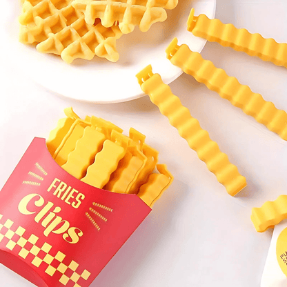 FriesClips™ - Set de 12 Clips Magnéticos en forma de Papas Fritas para Sellado de Bolas de Alimentos