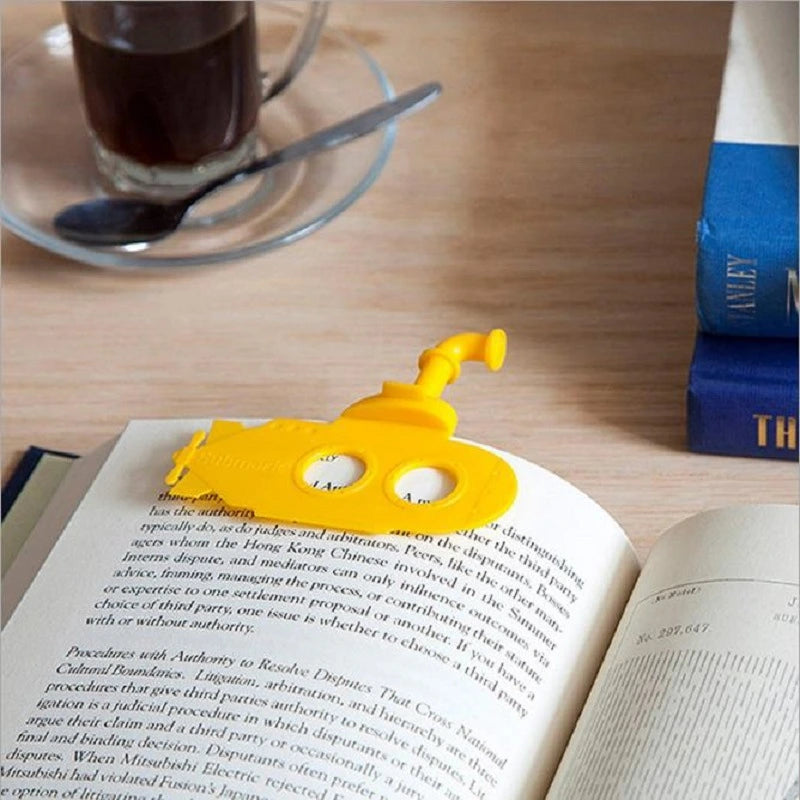 Marcador de libros en forma de Submarino Amarillo
