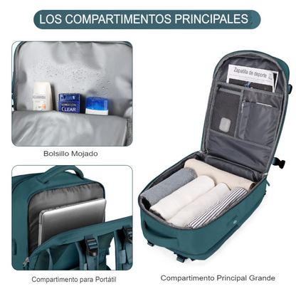 TravelersBackpack™ - Mochila Viajera con Múltiples Compartimientos - La Mochila Ideal para Viajeros