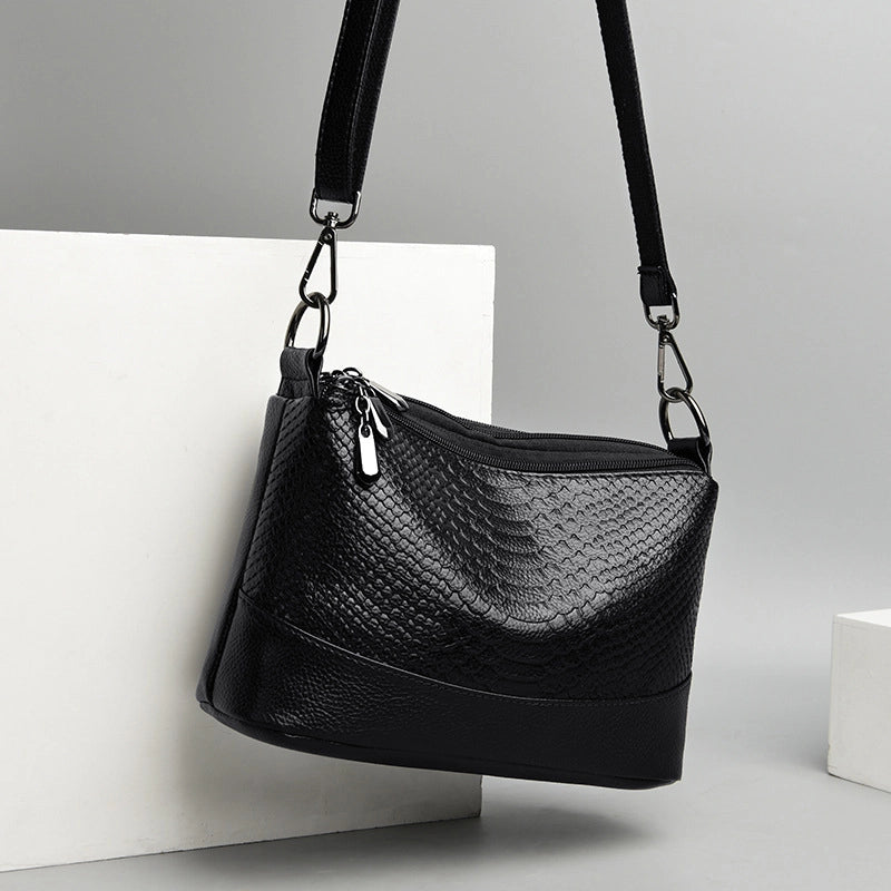 Bolso de Hombro de Cuero Chloe™ con Patrón de Cocodrilo para Mujeres con Estilo