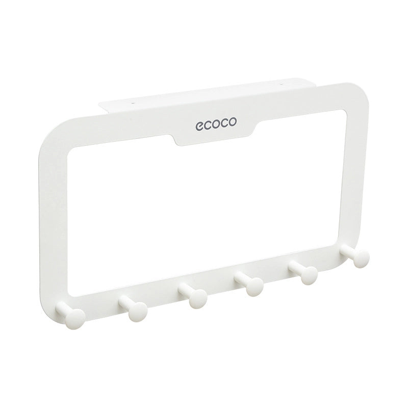 EcoHook - Colgador multiusos de 6 ganchos sin perforaciones para puertas y armarios