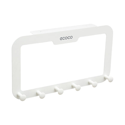 EcoHook - Colgador multiusos de 6 ganchos sin perforaciones para puertas y armarios