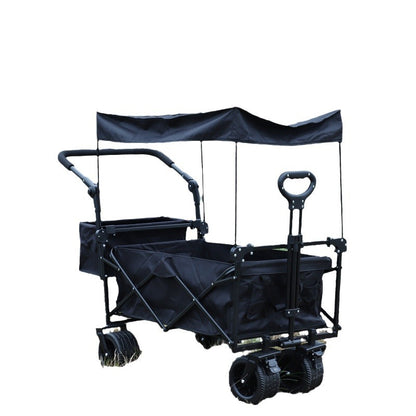 WagonPro - Carrito plegable premium con toldo y ruedas de 8 pulgadas todo terreno