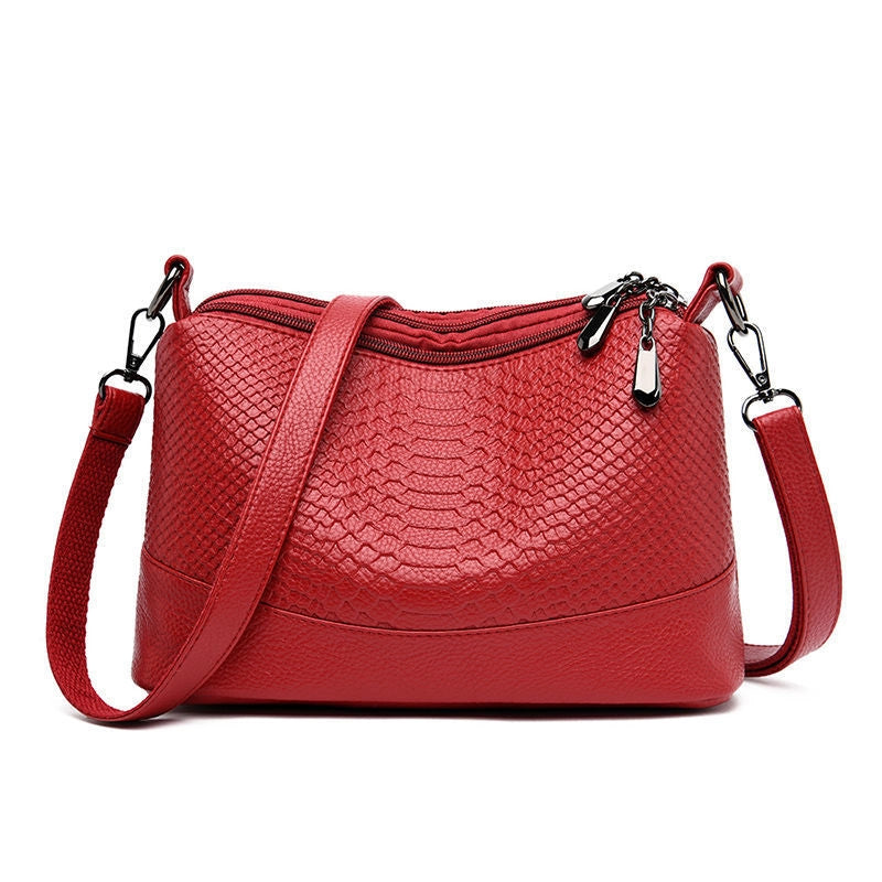 Bolso de Hombro de Cuero Chloe™ con Patrón de Cocodrilo para Mujeres con Estilo