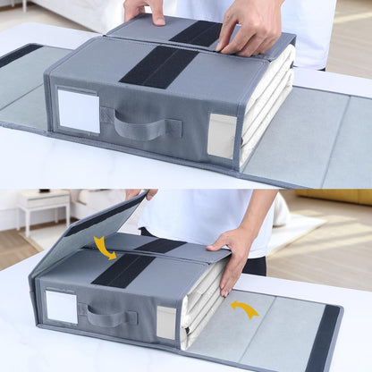 SheetSmart™ - Caja de Almacenamiento de Sábanas y Frazadas Plegable para una Mejor Organización