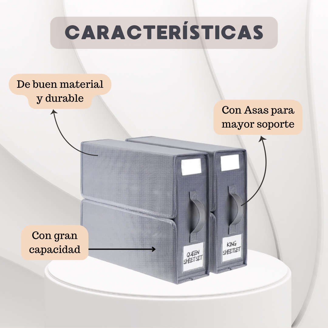 SheetSmart™ - Caja de Almacenamiento de Sábanas y Frazadas Plegable para una Mejor Organización