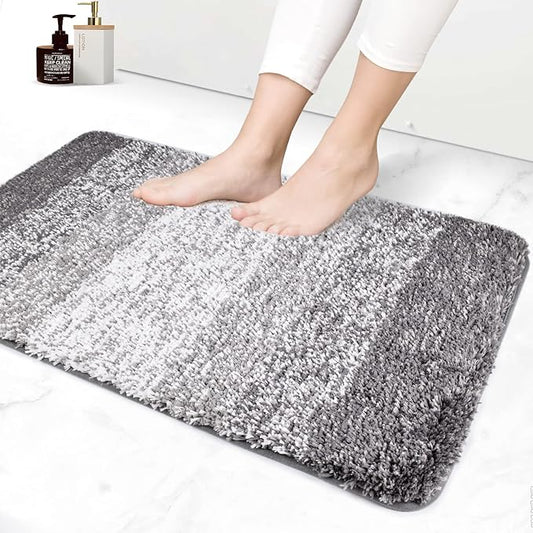 LuxMat - Set de 2 Alfombras Antideslizante para Baño de 58x38 cm Cómodas y Seguras