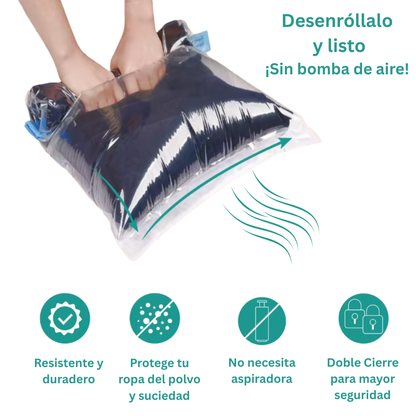 HandRoll - Juego de 3 Bolsas de Almacenamiento al Vacío Manual