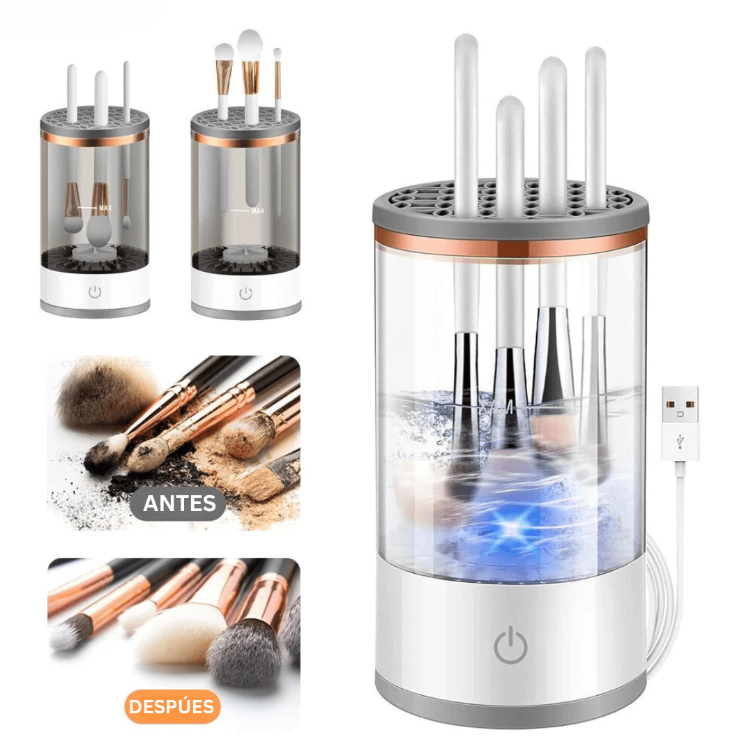 GlowBrush™ - Limpiador Eléctrico de Brochas de Maquillaje - Limpia has