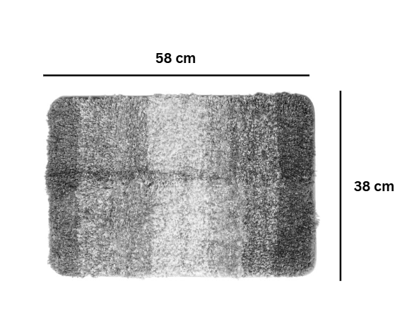 LuxMat - Set de 2 Alfombras Antideslizante para Baño de 58x38 cm Cómodas y Seguras