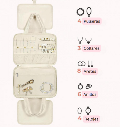 TravelMatePlus™-Organizador de Aseo Impermeable Colgante con Múltiples Compartimentos para Maquillaje y Joyas