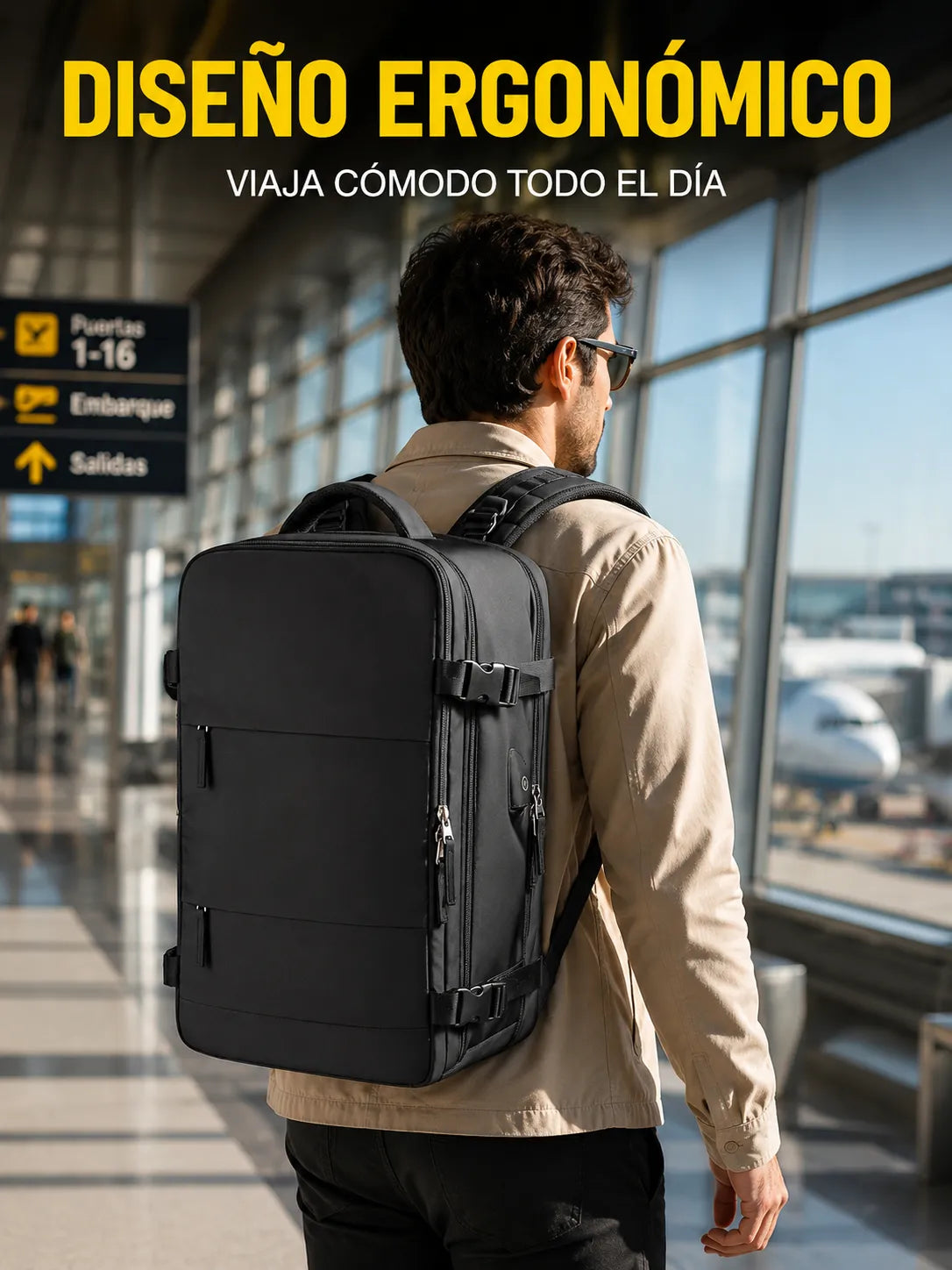TravelersBackpack™ - Mochila Viajera con Múltiples Compartimientos - La Mochila Ideal para Viajeros