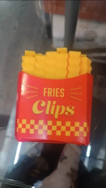 FriesClips™ - Set de 12 Clips Magnéticos en forma de Papas Fritas para Sellado de Bolas de Alimentos