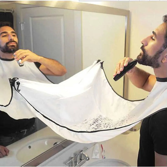 BeardBib -  Delantal para Barba con Ventosas para un Aseo Libre y un Baño Limpio