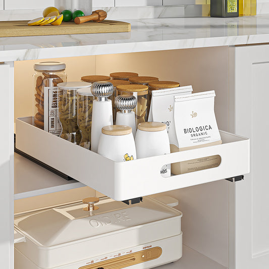 SlideEase™ - Estante Organizador Deslizable para Almacenamiento de Platos y Vajilla en Cocina