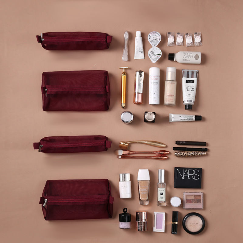 UnfoldOrganizer: Bolsa de Maquillaje Colgante con Múltiples Compartimentos Desmontables