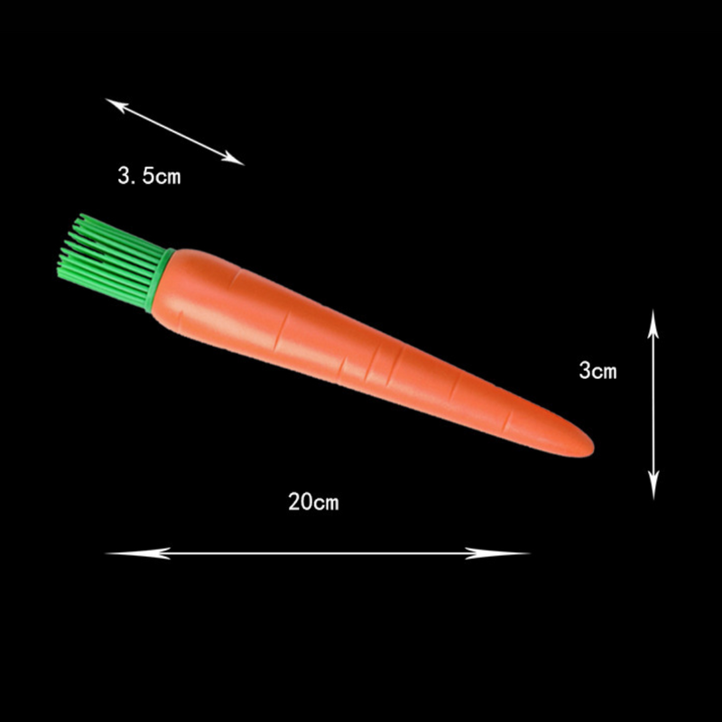 Pincel para Repostería de Silicona con Forma de Zanahoria Resistente al Calor