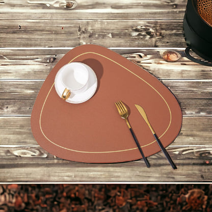 TableDine™ - Pack de 4 Tapetes Reversibles Individuales de Mesa de Comedor: Diseño Ovalado para una Decoración Única