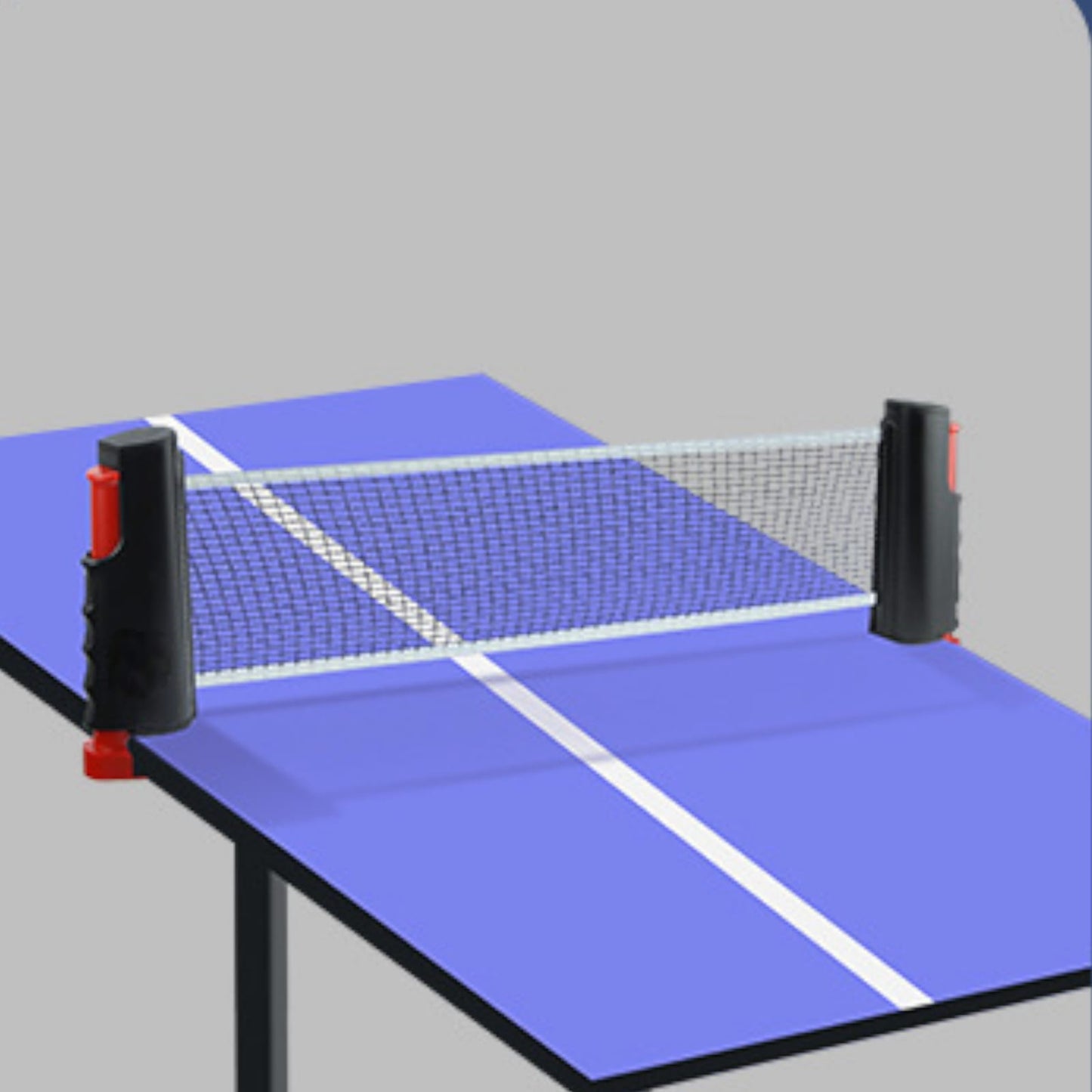 PingPongPlay™ - Set de Mesa de Ping Pong Pelotas y Red Ajustable para Jugar en Cualquier Lugar