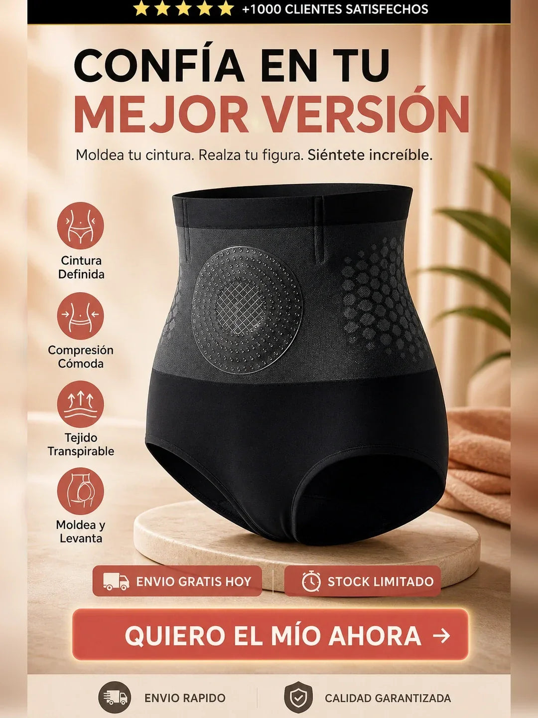 Fat‑Burn Shorts - Shorts para Quemar Grasa – Faja Moldeadora de Compresión y Control Abdomen