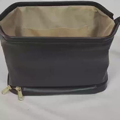 FauxBag - Estuche de Maquillaje Doble Capa: Organizador de Viaje Resistente al Agua