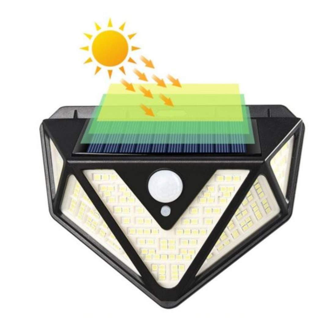 Lámpara Triangular Solar LED con Sensor